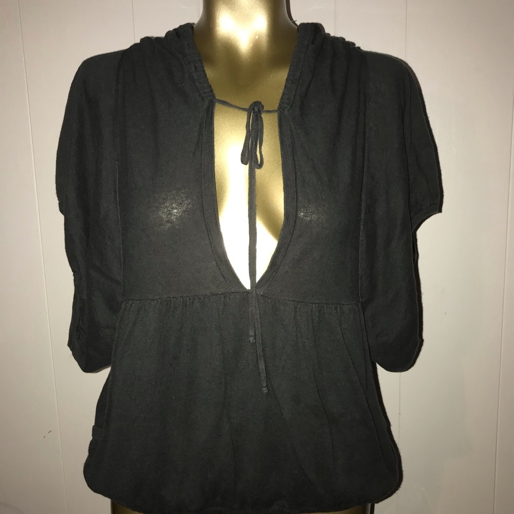 Free People boho top with hood